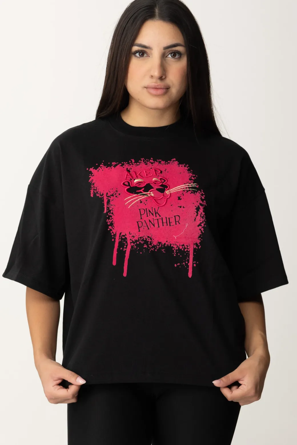 Donna Akep T-shirt Pink Panter Oversize