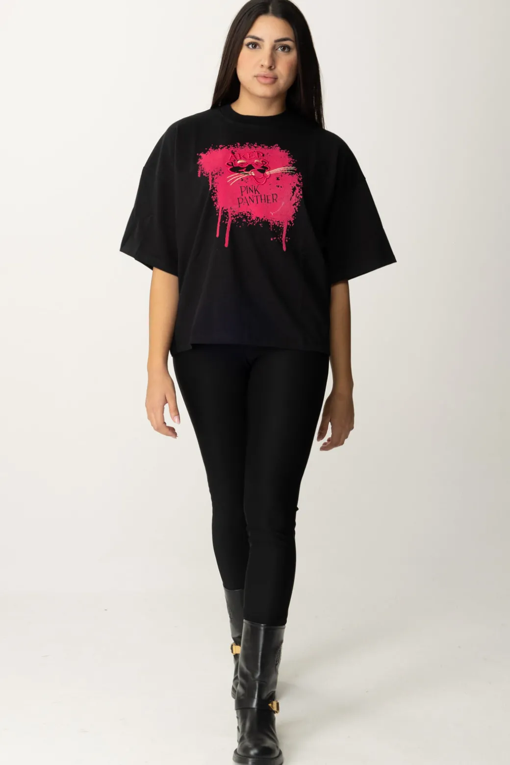 Donna Akep T-shirt Pink Panter Oversize