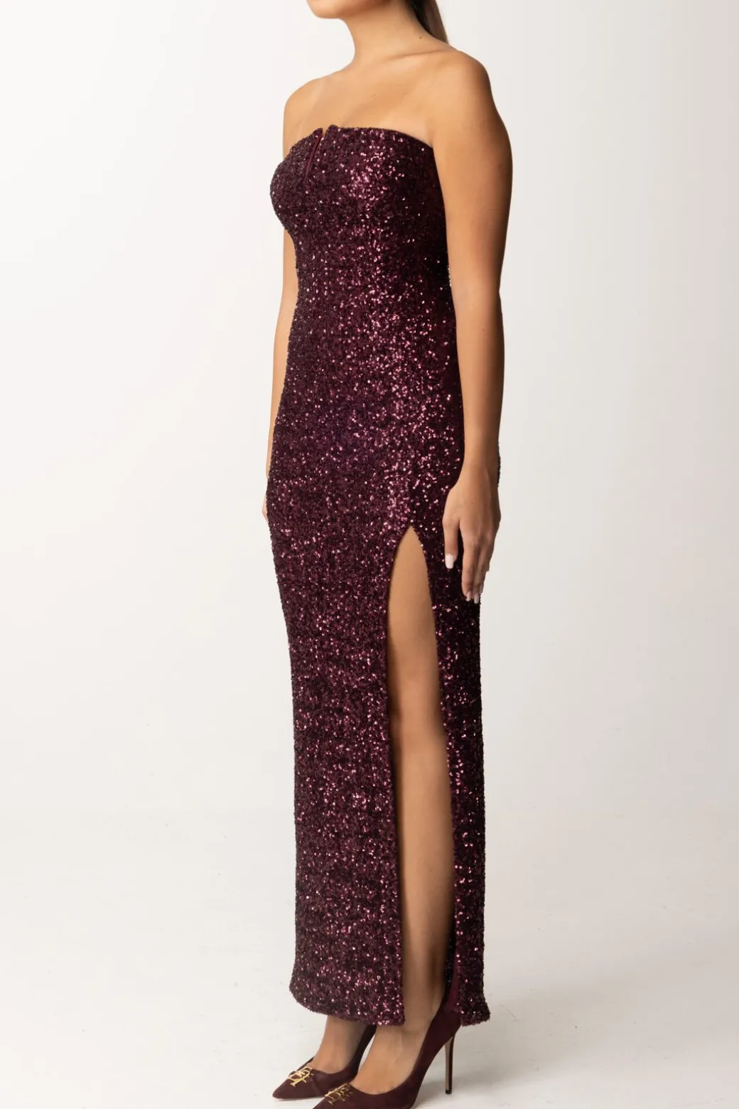 Donna Aniye By Abito Lungo a Fascia Full Paillettes
