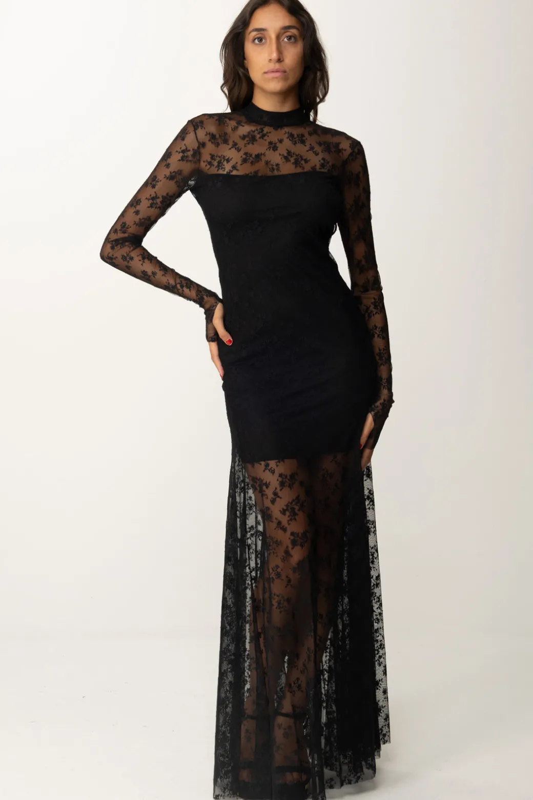 Donna Aniye By Abito Lungo con Pizzo Beth