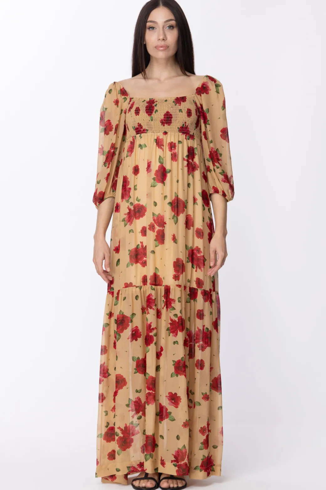 Donna Aniye By Abito Lungo Ida Stampa Rose
