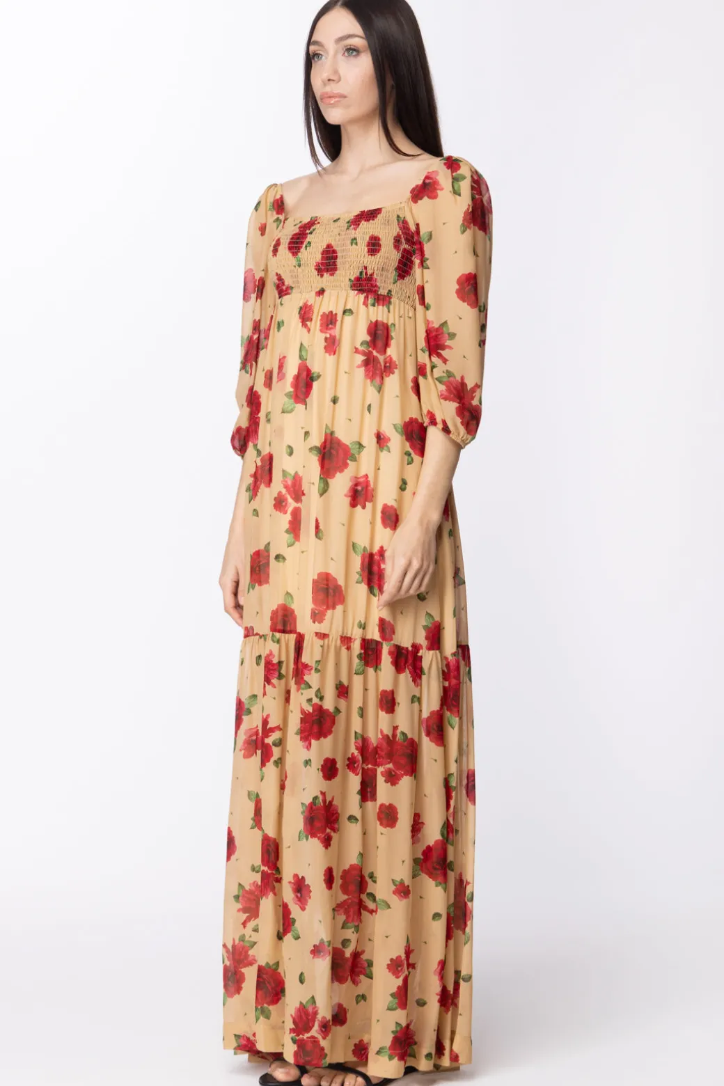 Donna Aniye By Abito Lungo Ida Stampa Rose