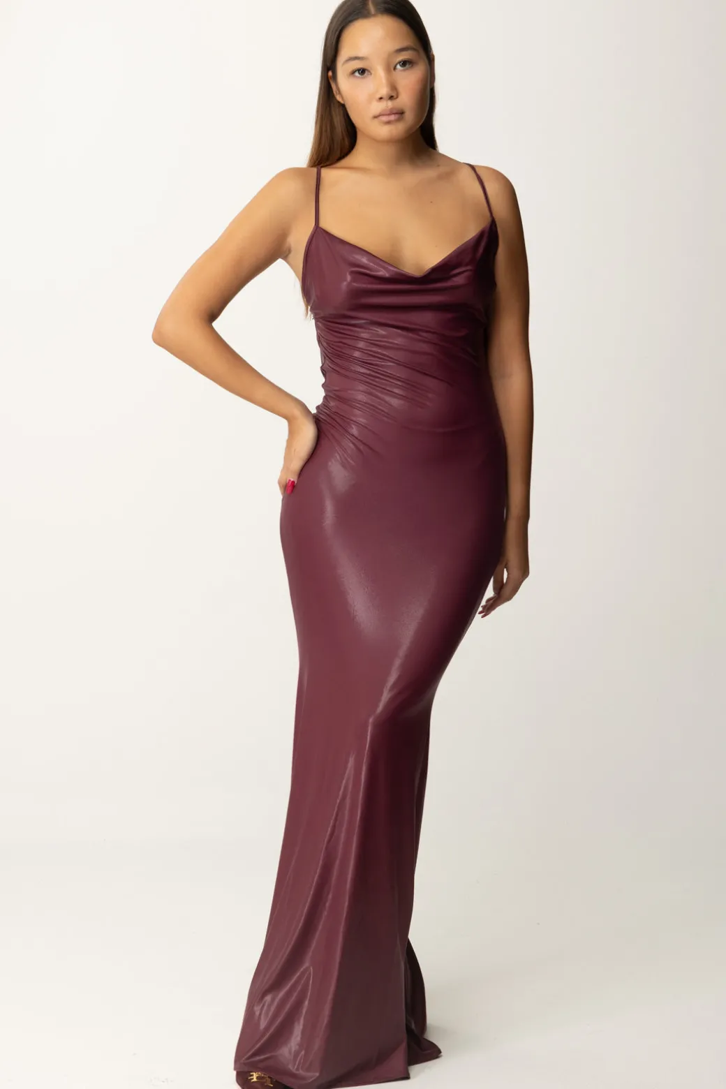 Donna Aniye By Abito Lungo In Jersey Laminato Vick