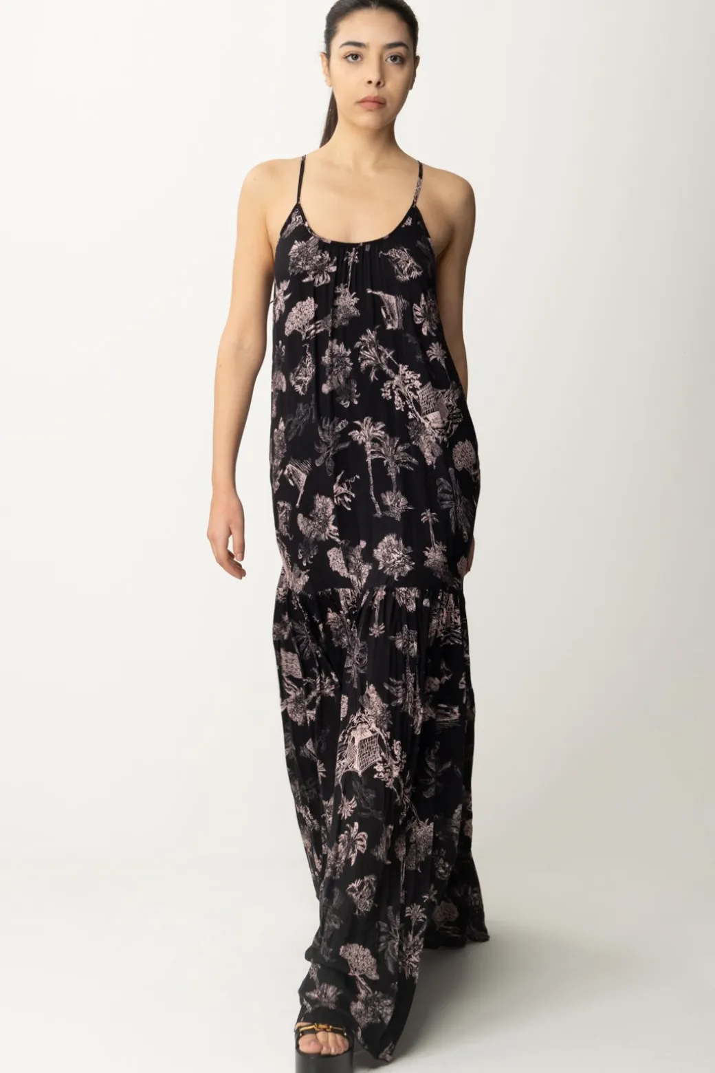 Donna Aniye By Abito Lungo Stampato Tula con Bretelle