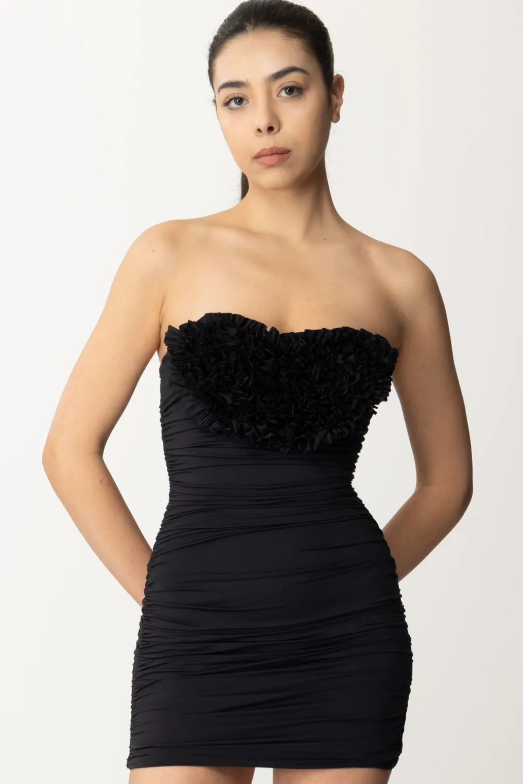 Donna Aniye By Abito Mini Arricciato con Cuore Amal