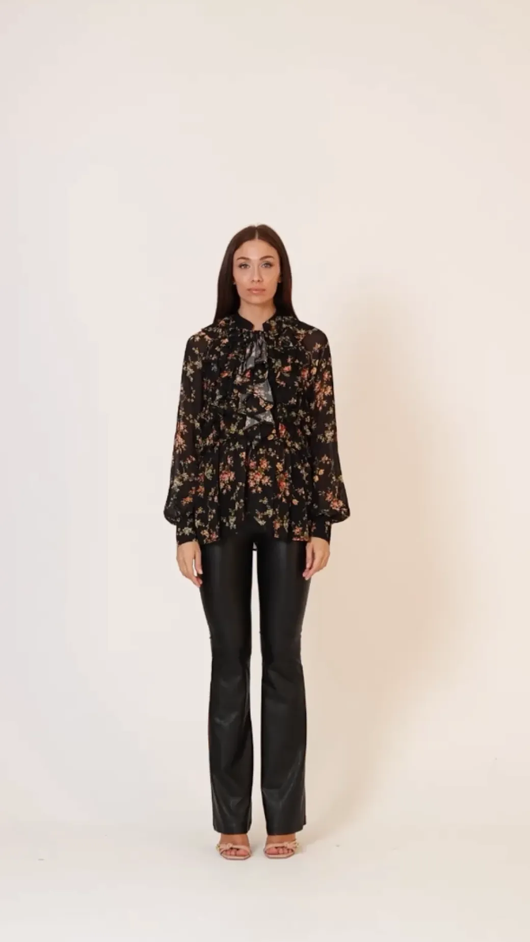Donna Aniye By Blusa Bobby a Fiori con Rouches