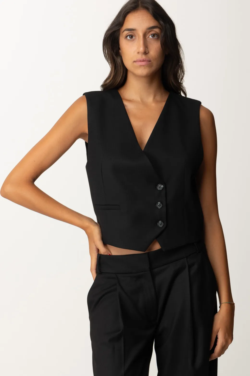 Donna Aniye By Gilet In Fresco Lana Dandy