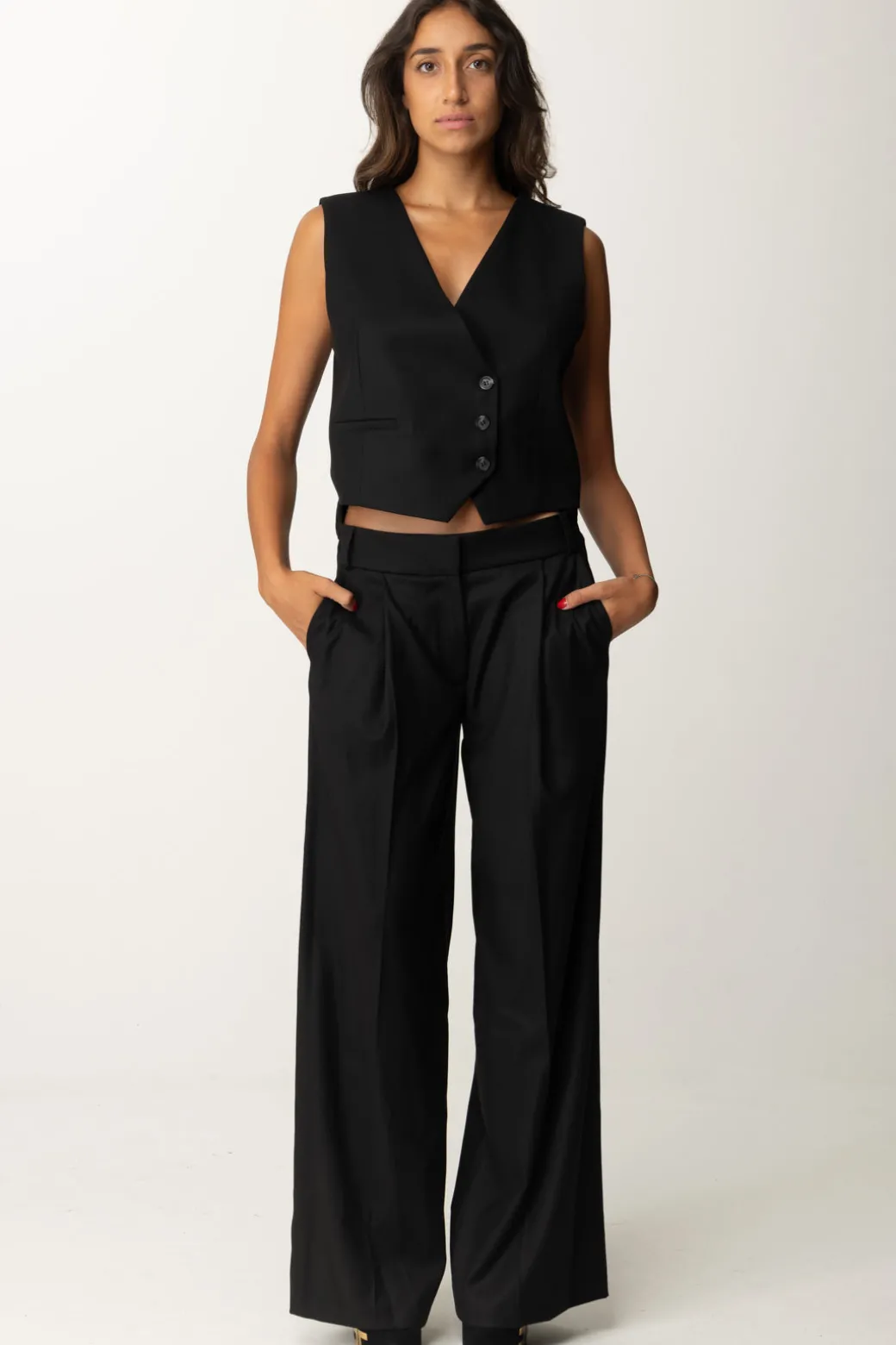 Donna Aniye By Gilet In Fresco Lana Dandy