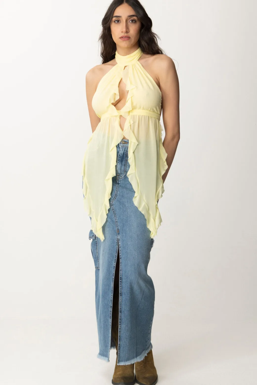 Donna Aniye By Gonna Lunga In Jeans Lily