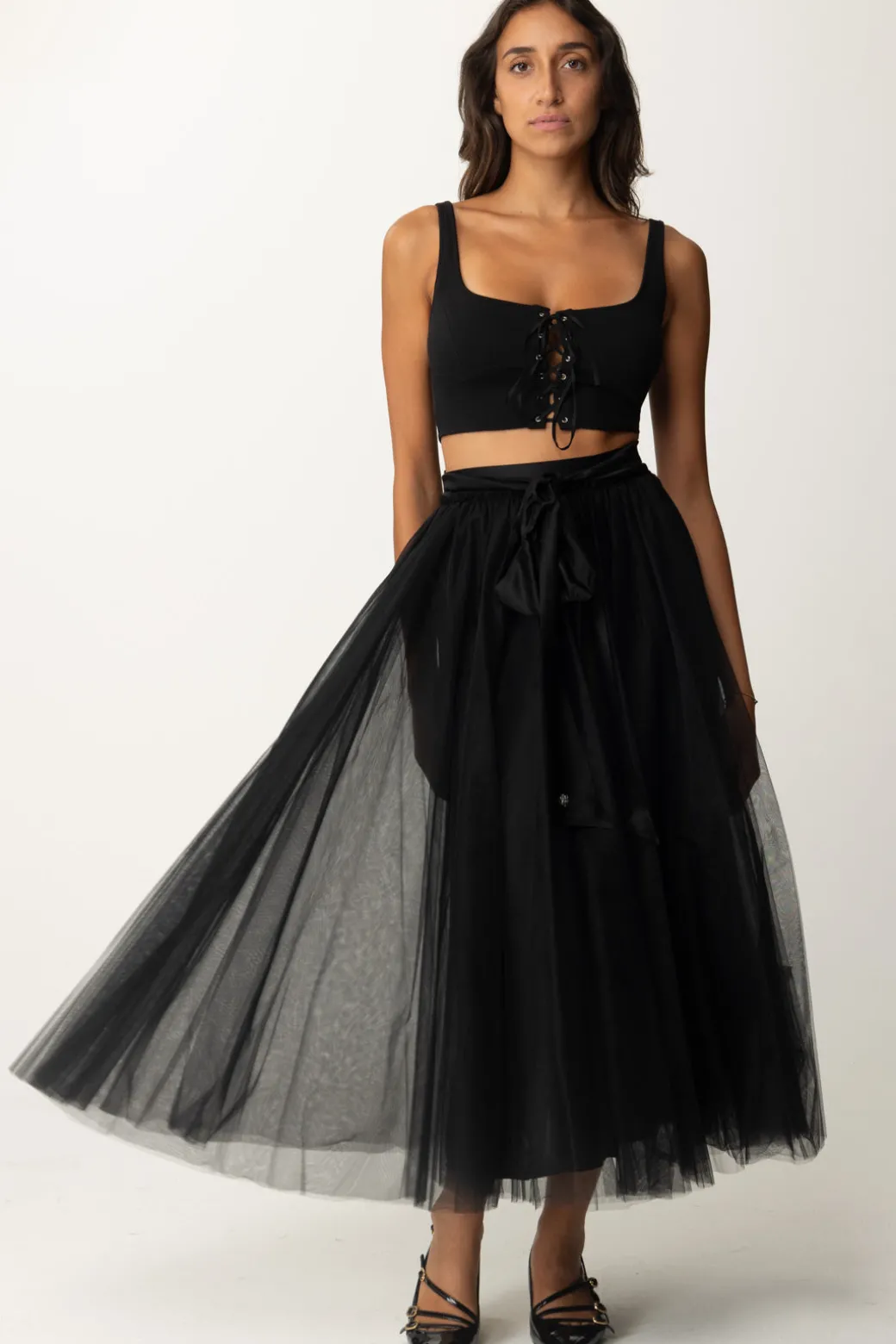 Donna Aniye By Gonna Maxi In Tulle Jade