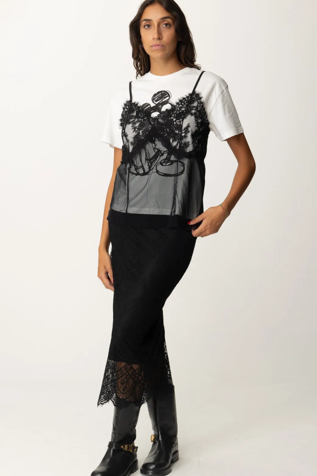 Donna Aniye By Gonna Midi In Pizzo Zelda