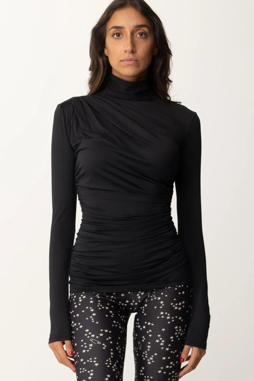 Donna Aniye By Maglia In Jersey con Collo Alto Jett