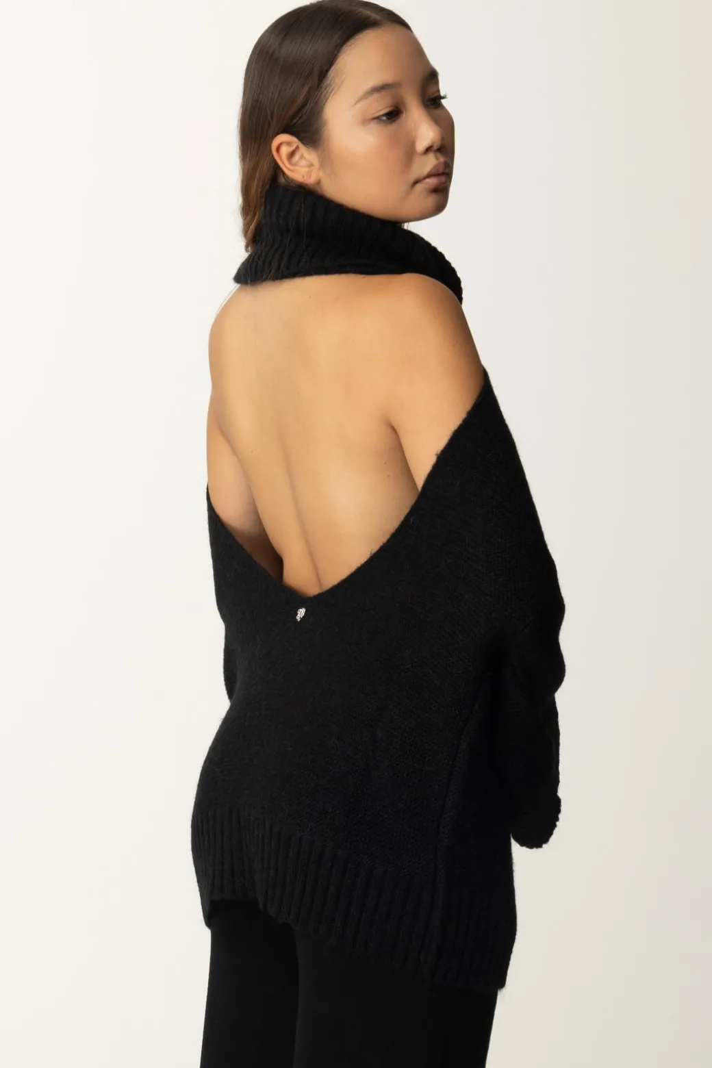 Donna Aniye By Maxi Pullover con Scollatura Sul Retro Maya