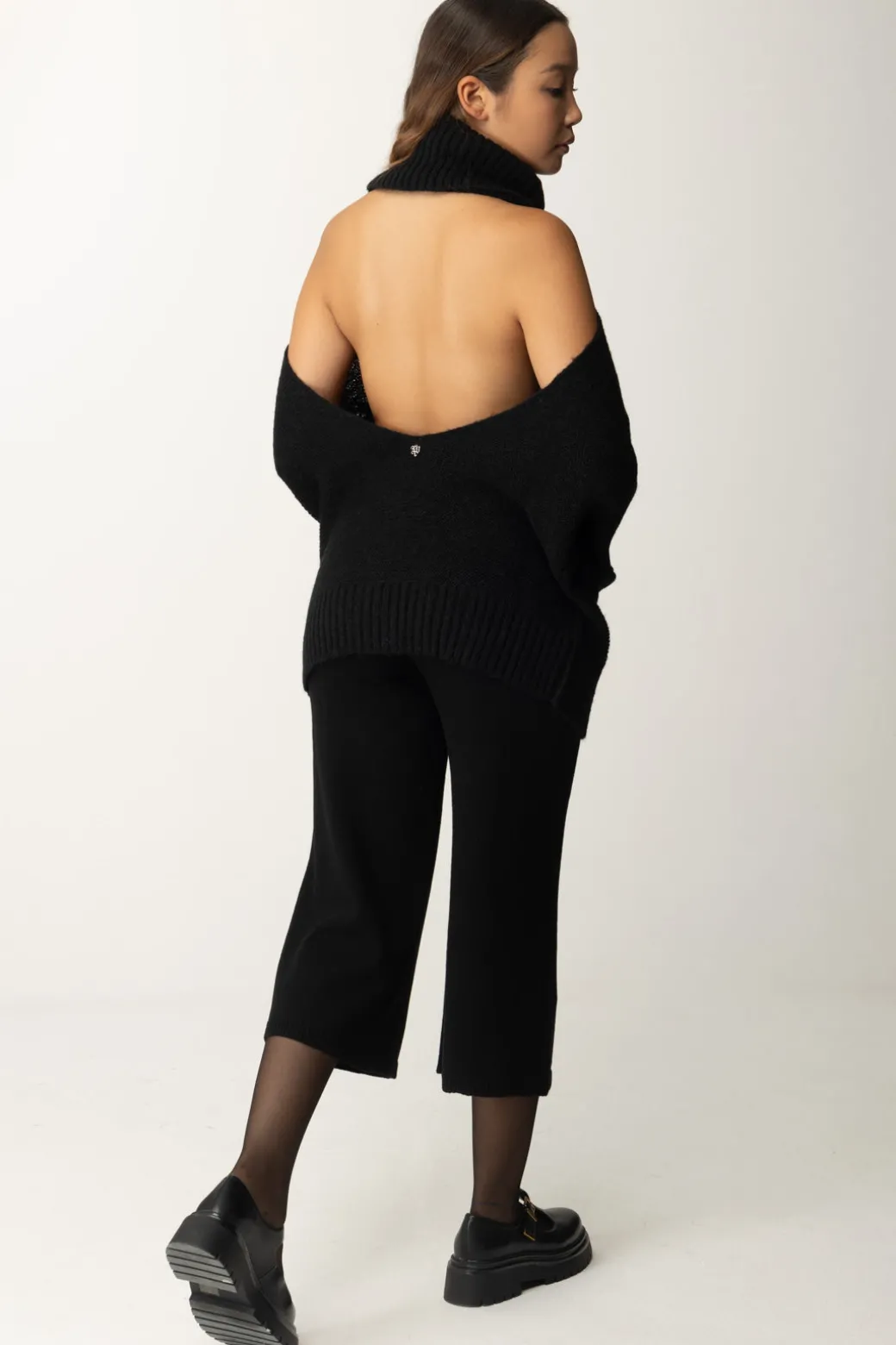 Donna Aniye By Maxi Pullover con Scollatura Sul Retro Maya