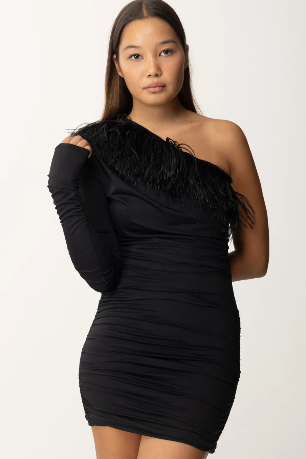 Donna Aniye By Mini Abito con Piumette Jett