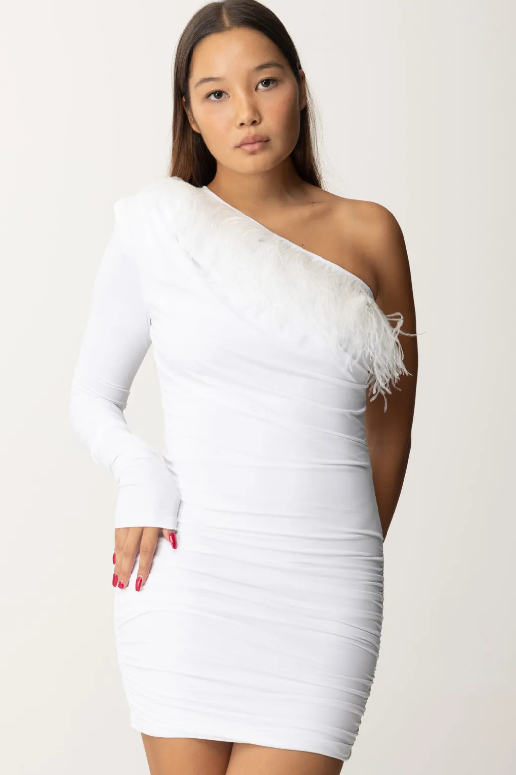 Donna Aniye By Mini Abito con Piumette Jett