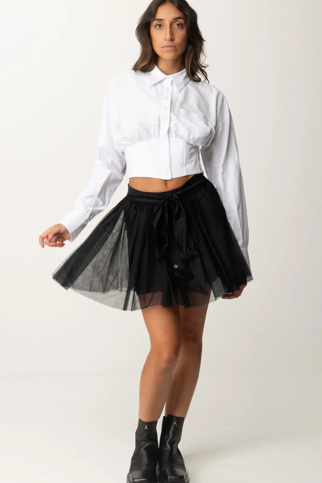 Donna Aniye By Minigonna In Tulle con Cintura Jade
