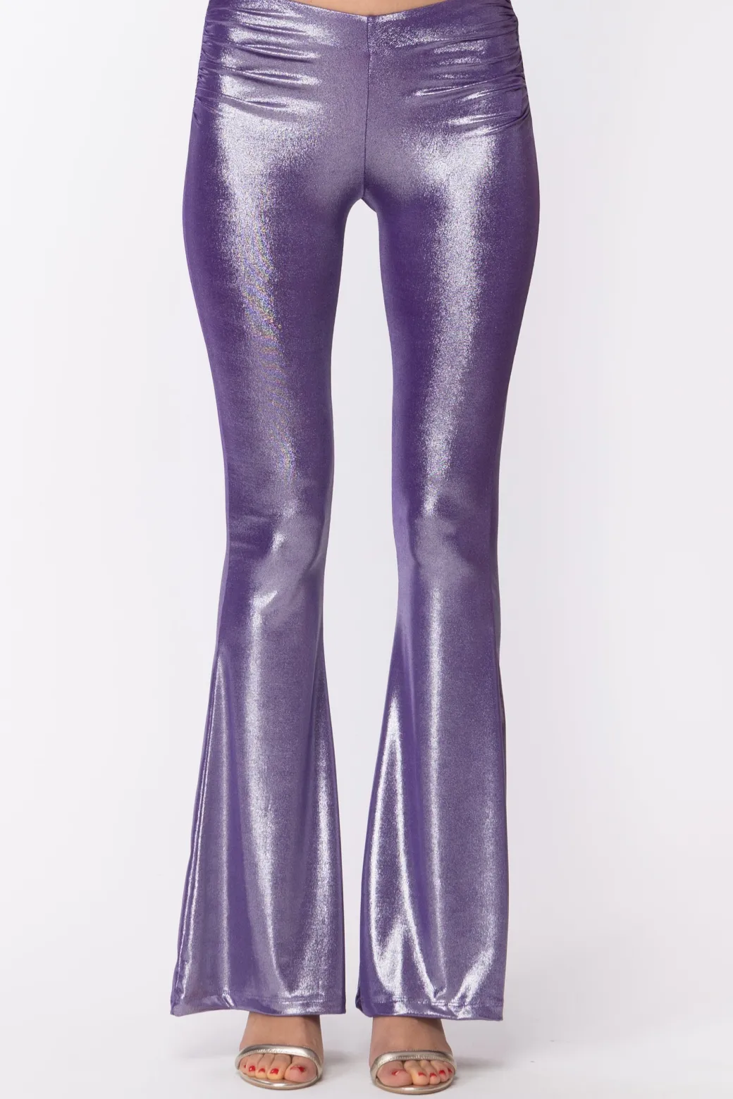 Donna Aniye By Pantalone a Zampa Terry In Jersey Laminato