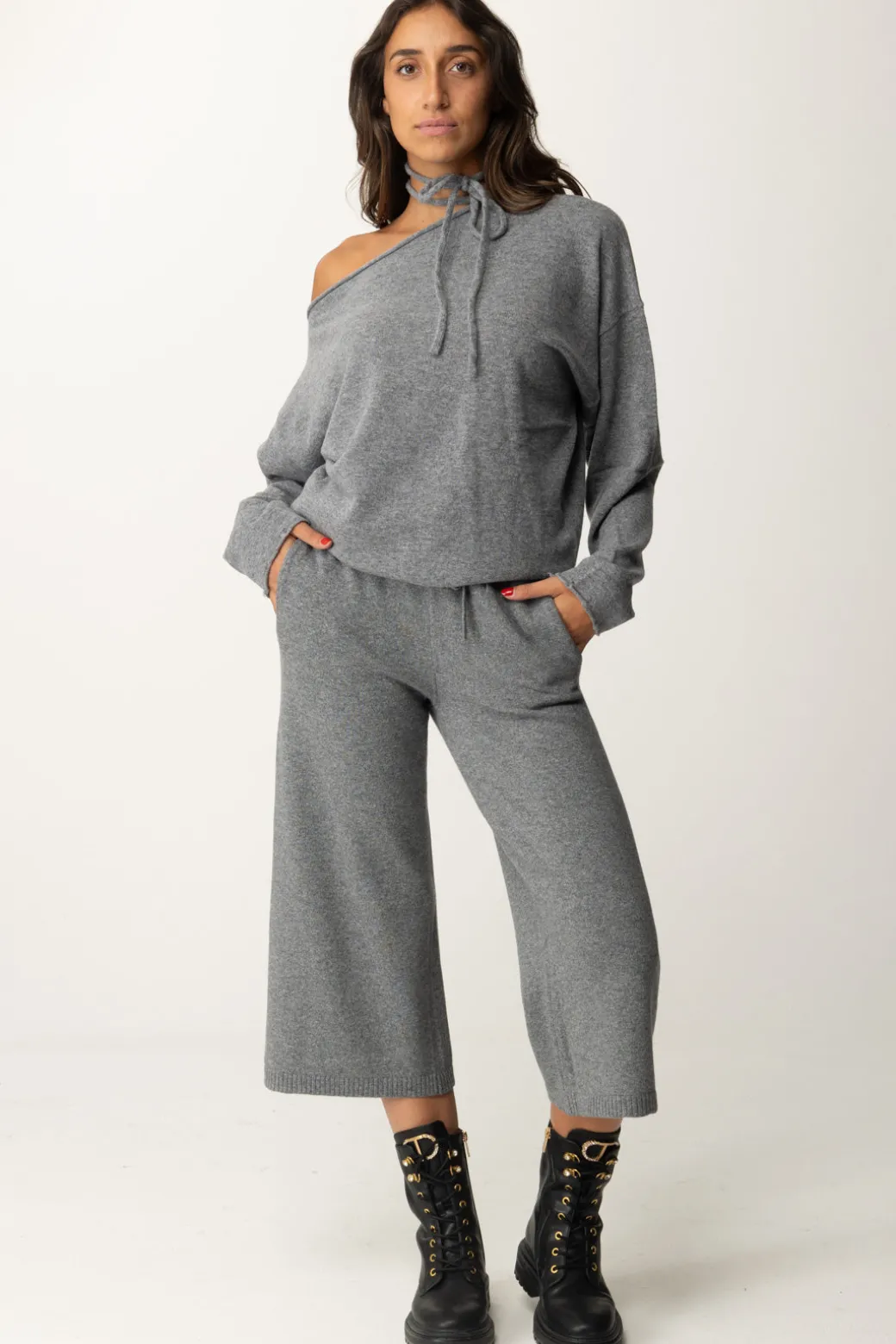 Donna Aniye By Pantaloni Crop In Maglia Lily