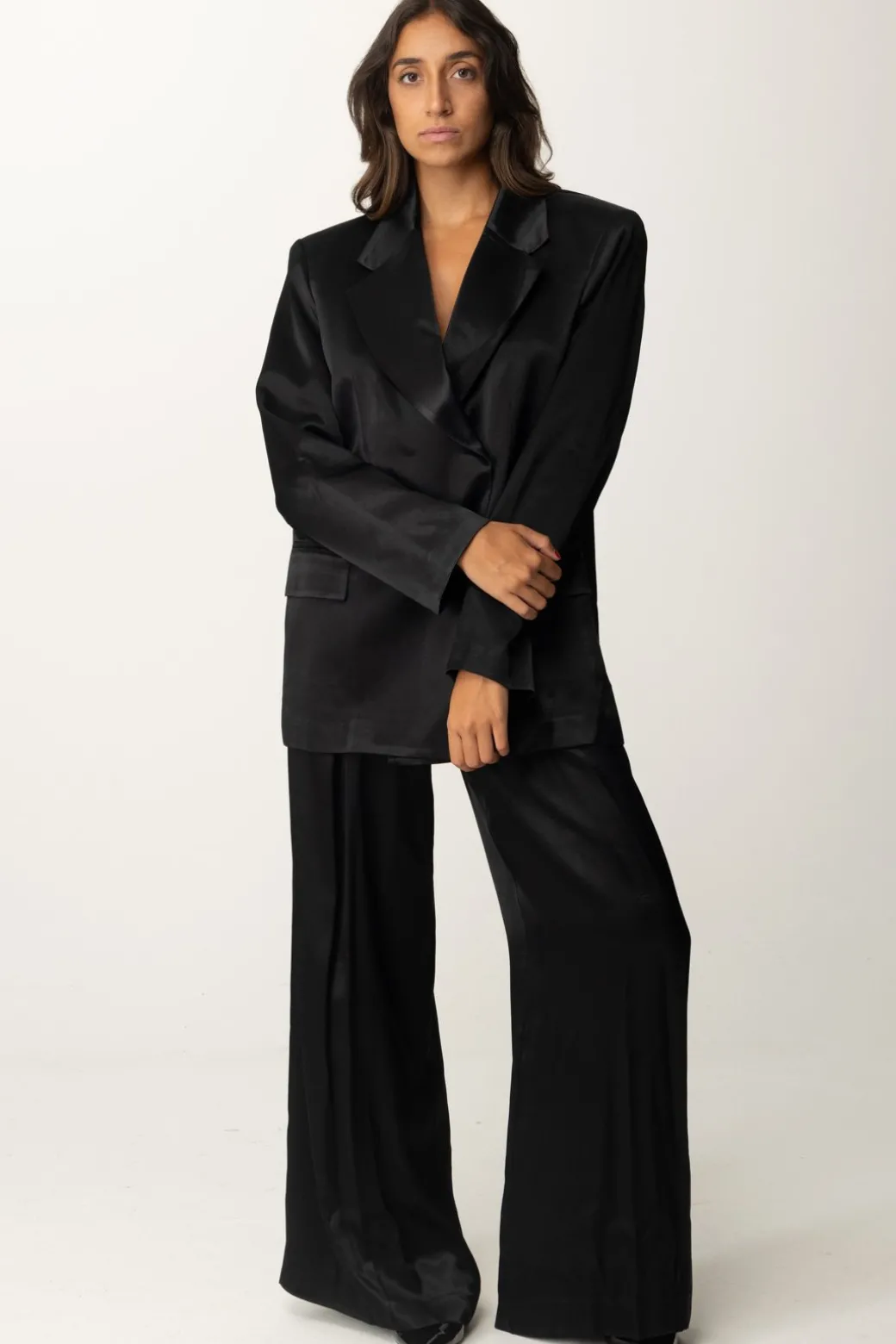 Donna Aniye By Pantaloni Wide-leg In Raso Jodie