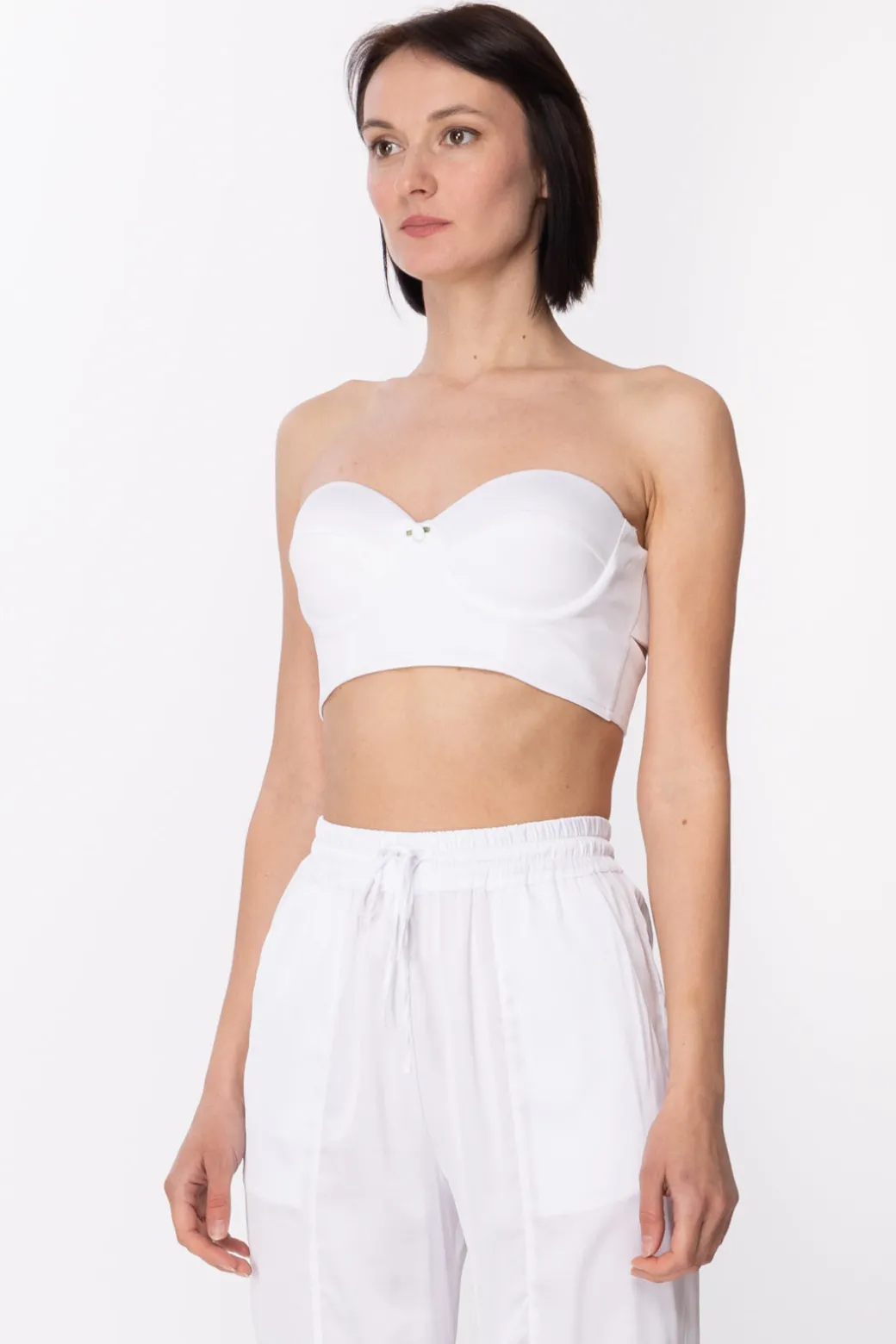 Donna Aniye By Top Bustier In Raso Stretch