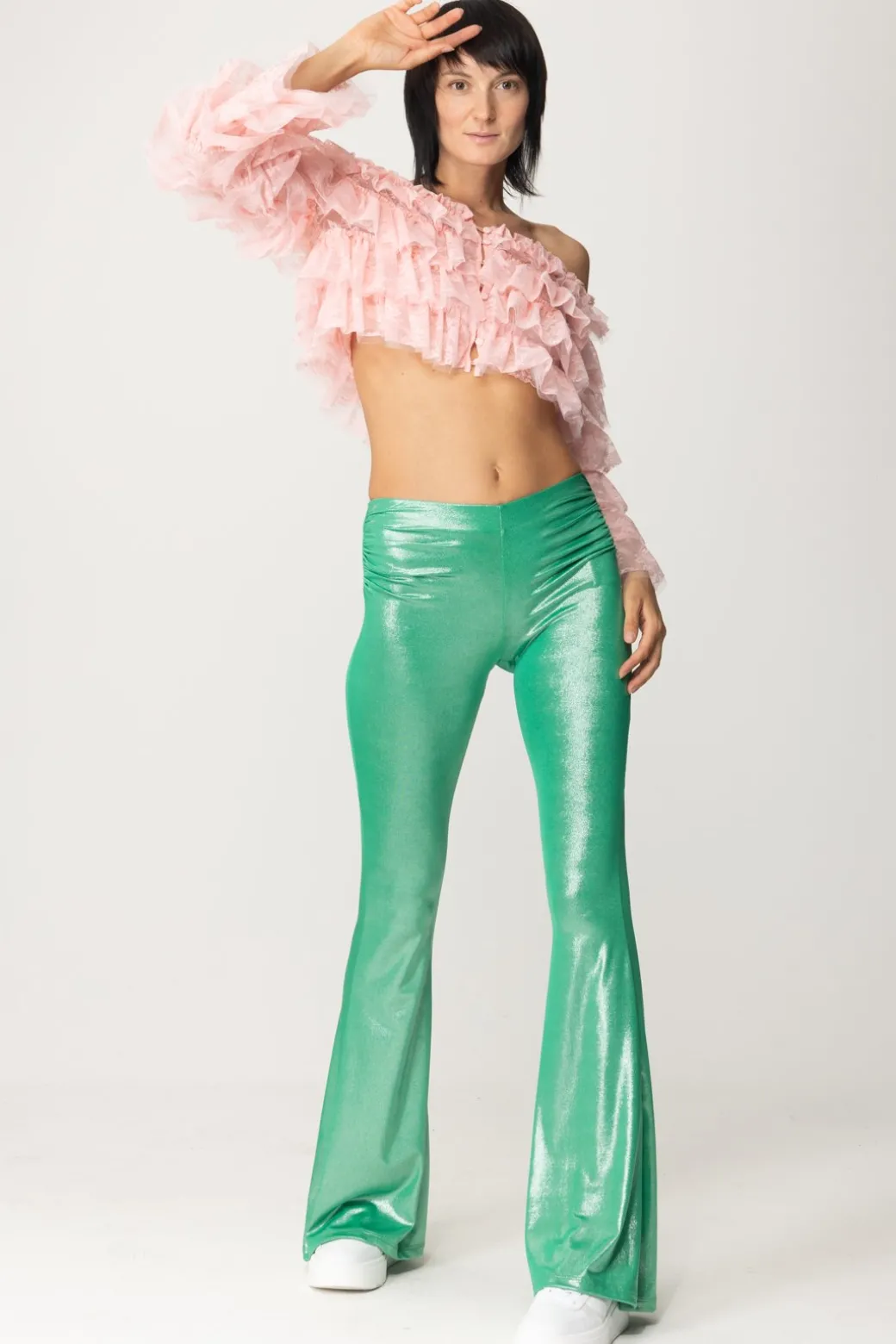 Donna Aniye By Top con Rouches e Spalle Scoperte
