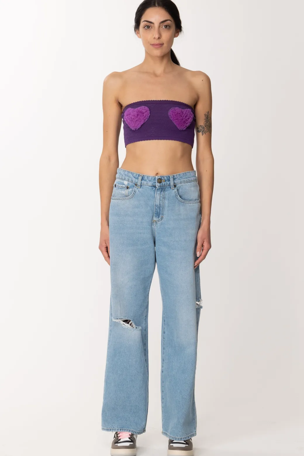 Donna Aniye By Top Kara a Fascia con Applicazioni In Tulle