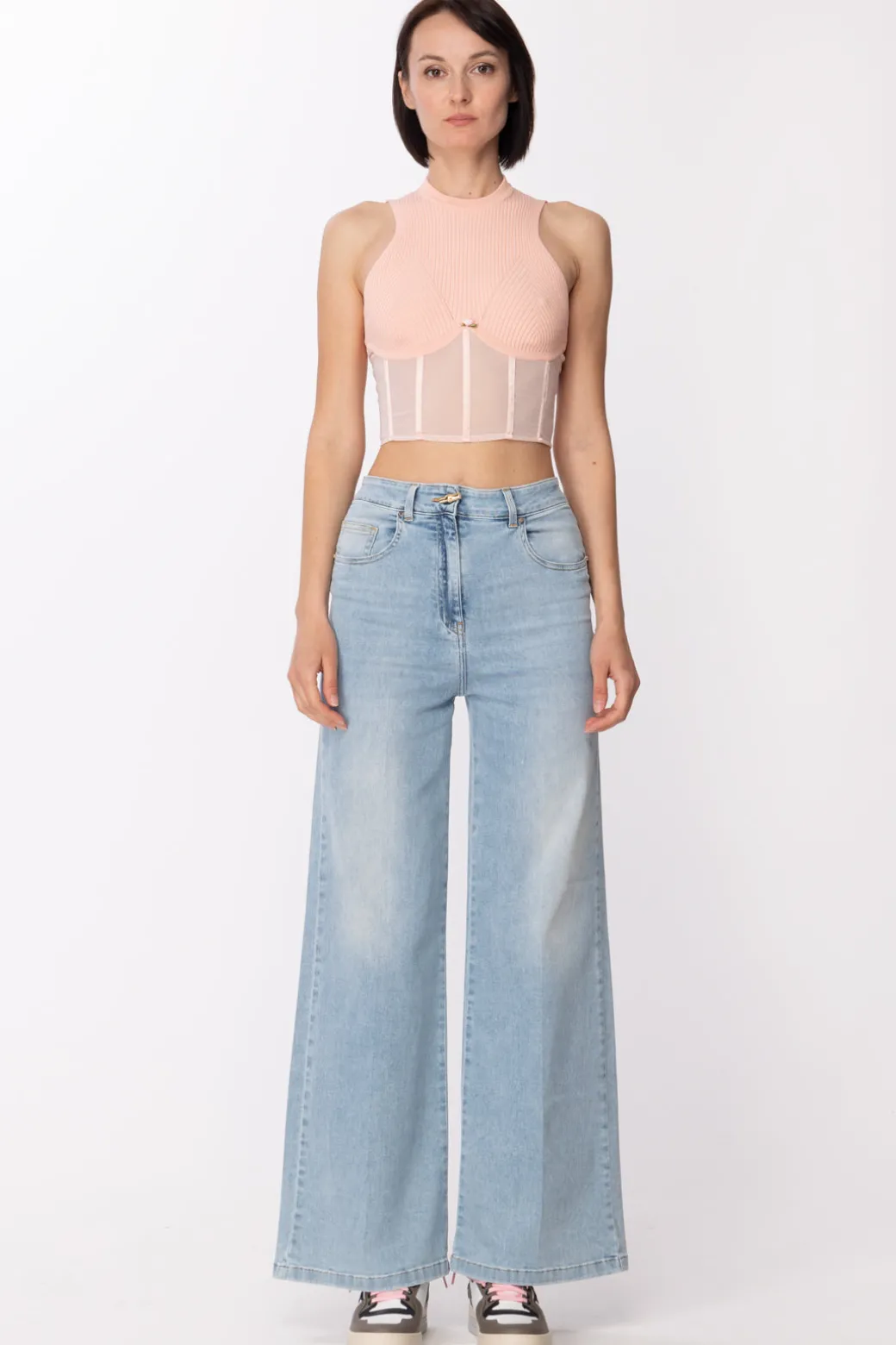 Donna Aniye By Top Steccato con Scollo All'americana