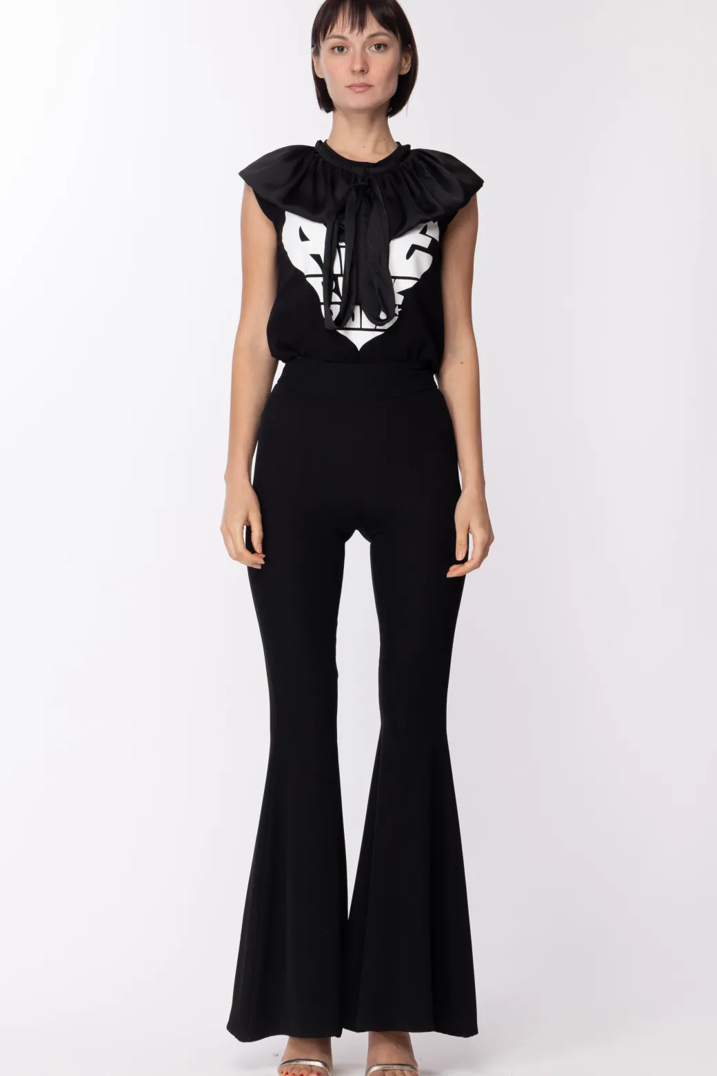 Donna Aniye By T-shirt Amanda con Colletto Volant