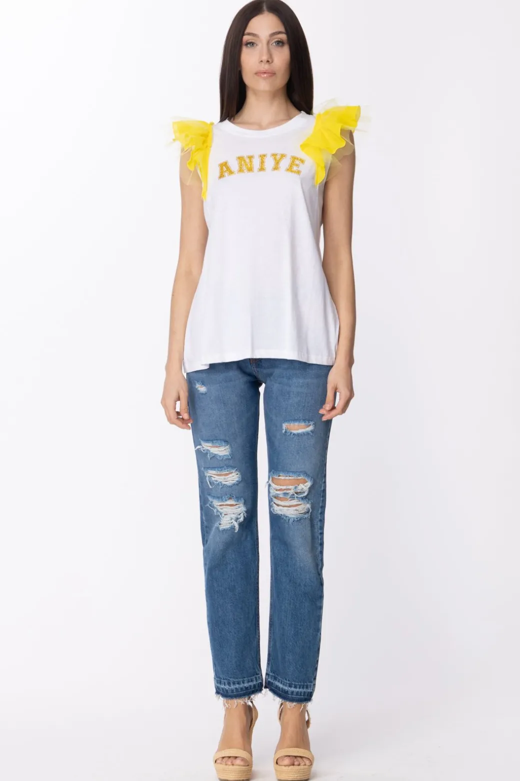 Donna Aniye By Tshirt Wings con Volant