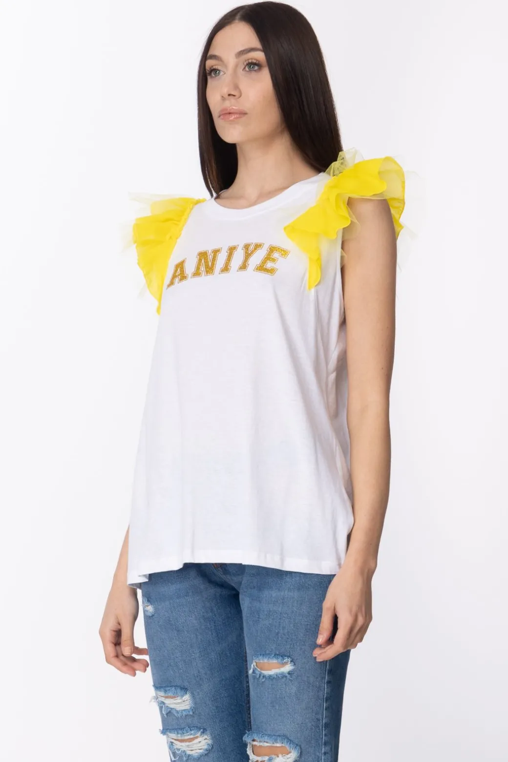 Donna Aniye By Tshirt Wings con Volant