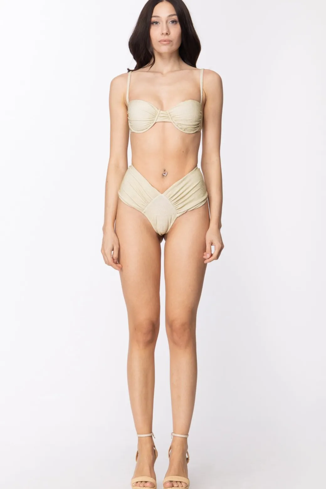 Donna Ardoel Bikini Drappeggiato In Lurex Naira