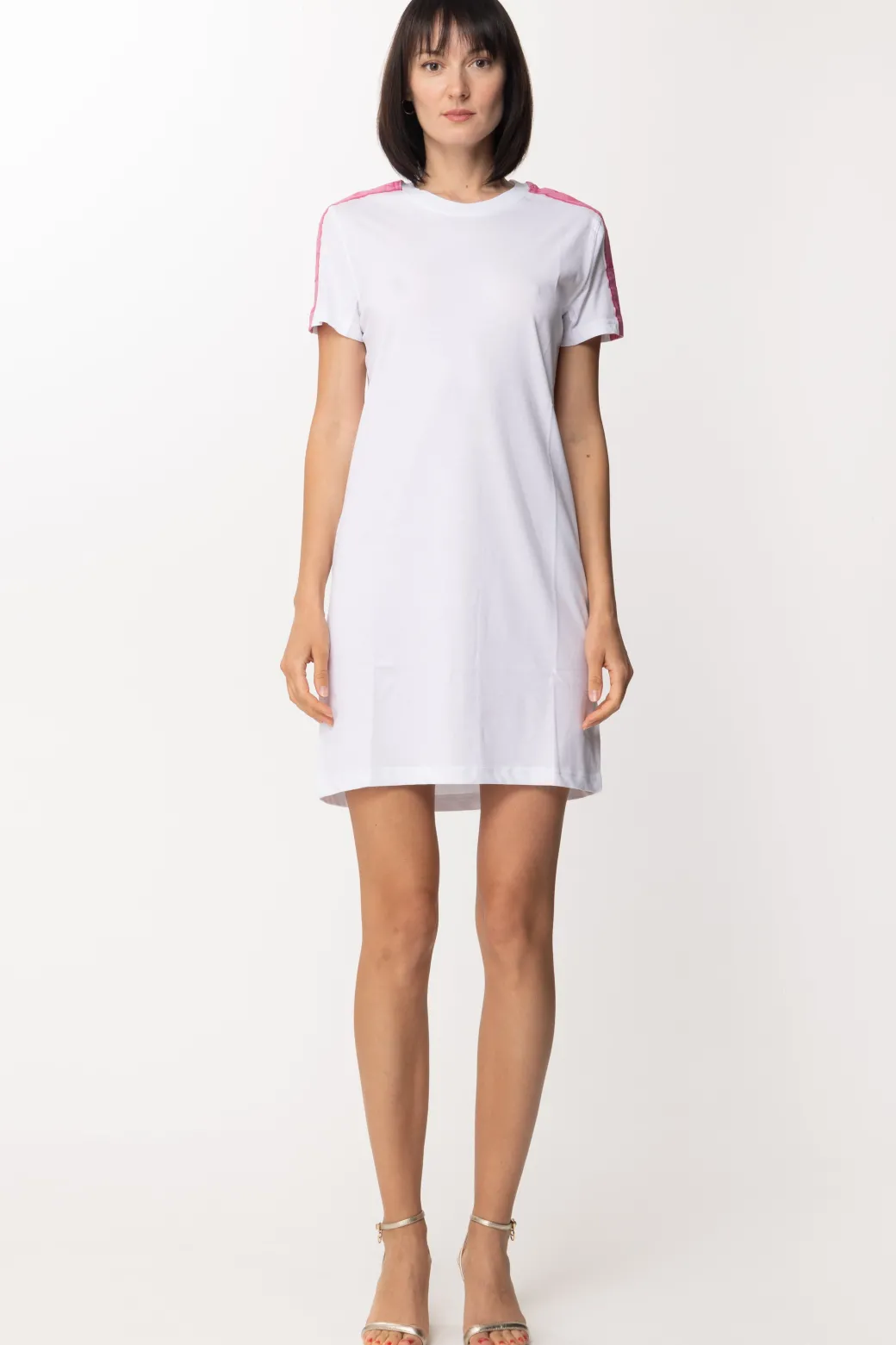 Donna Chiara Ferragni Mini Abito T-shirt con Banda Logata