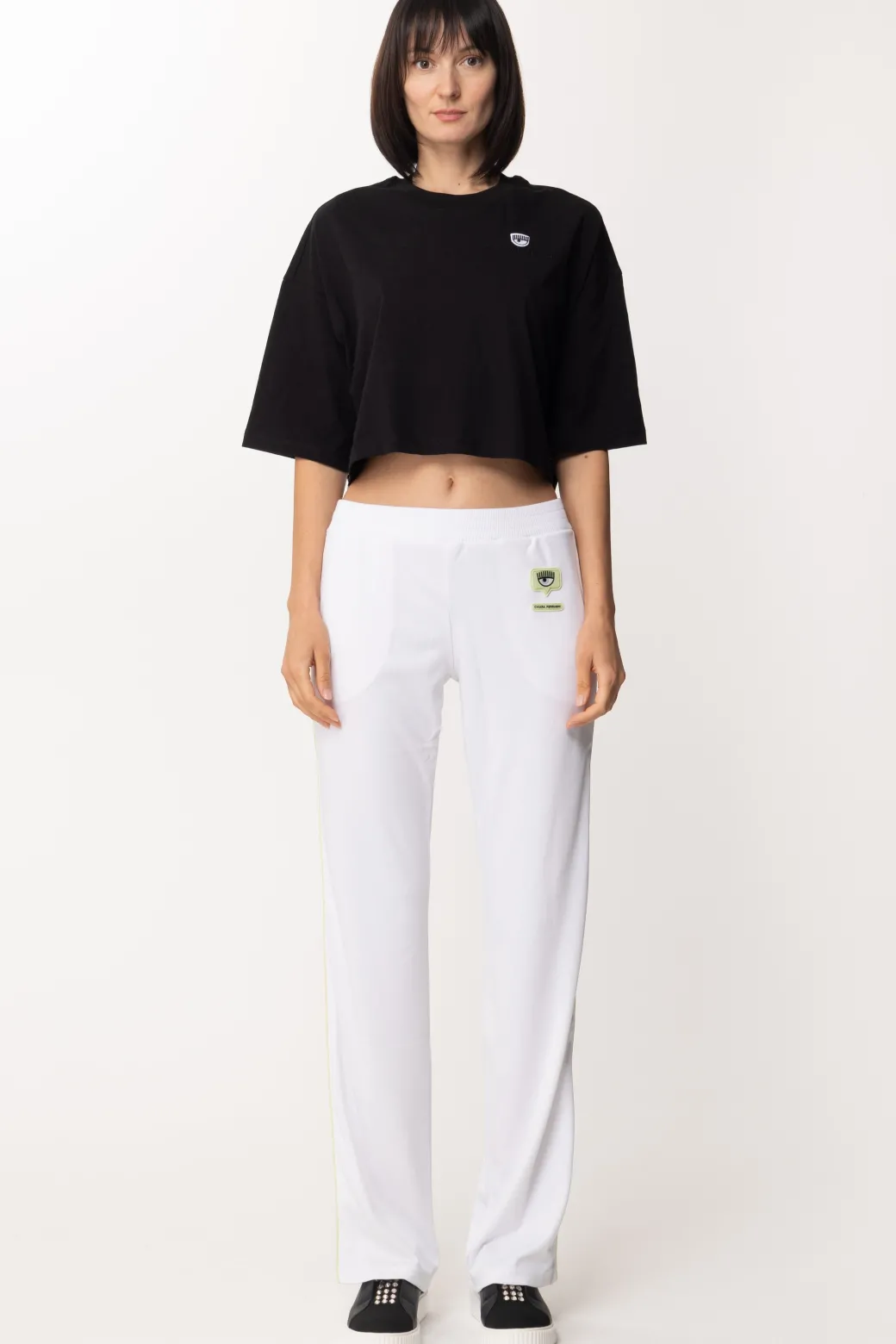 Donna Chiara Ferragni Pantaloni Jogging Dritti con Logo