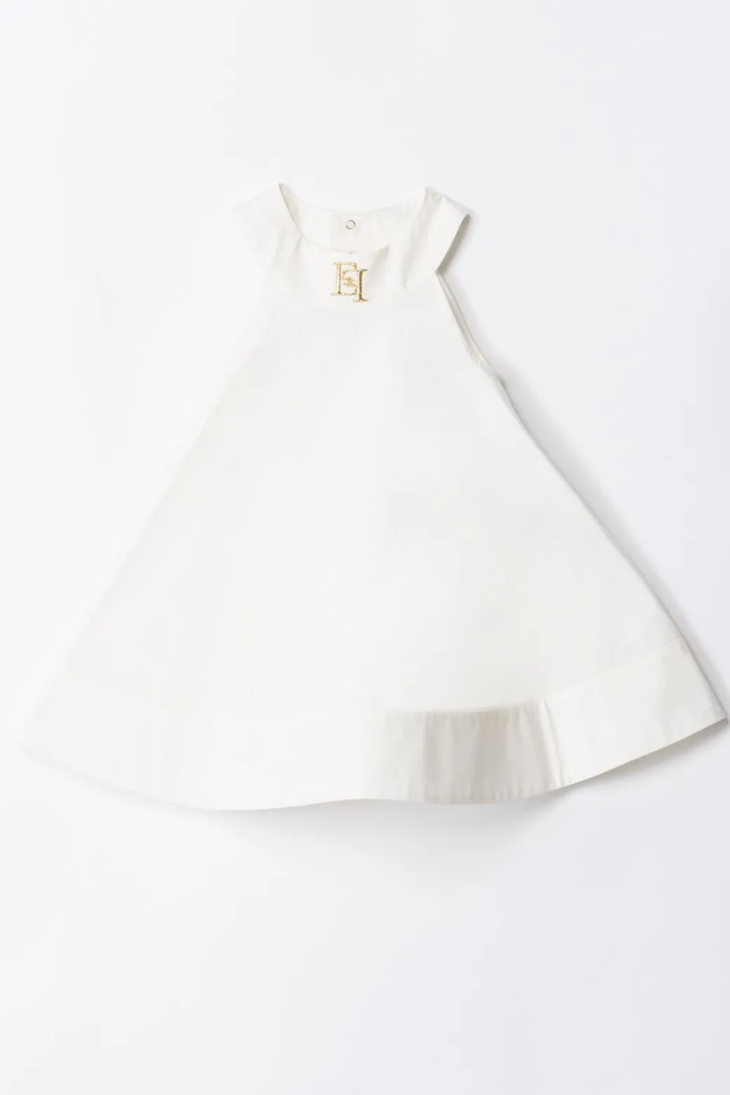 Elisabetta Franchi Bambina Abito Ampio con Ricamo Logo