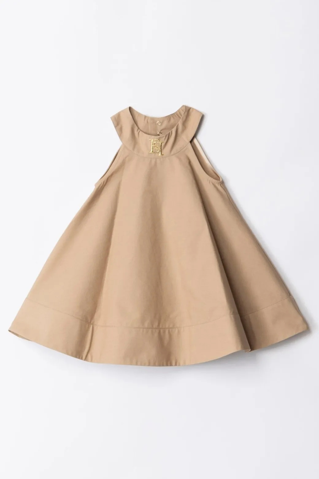 Elisabetta Franchi Bambina Abito Ampio con Ricamo Logo