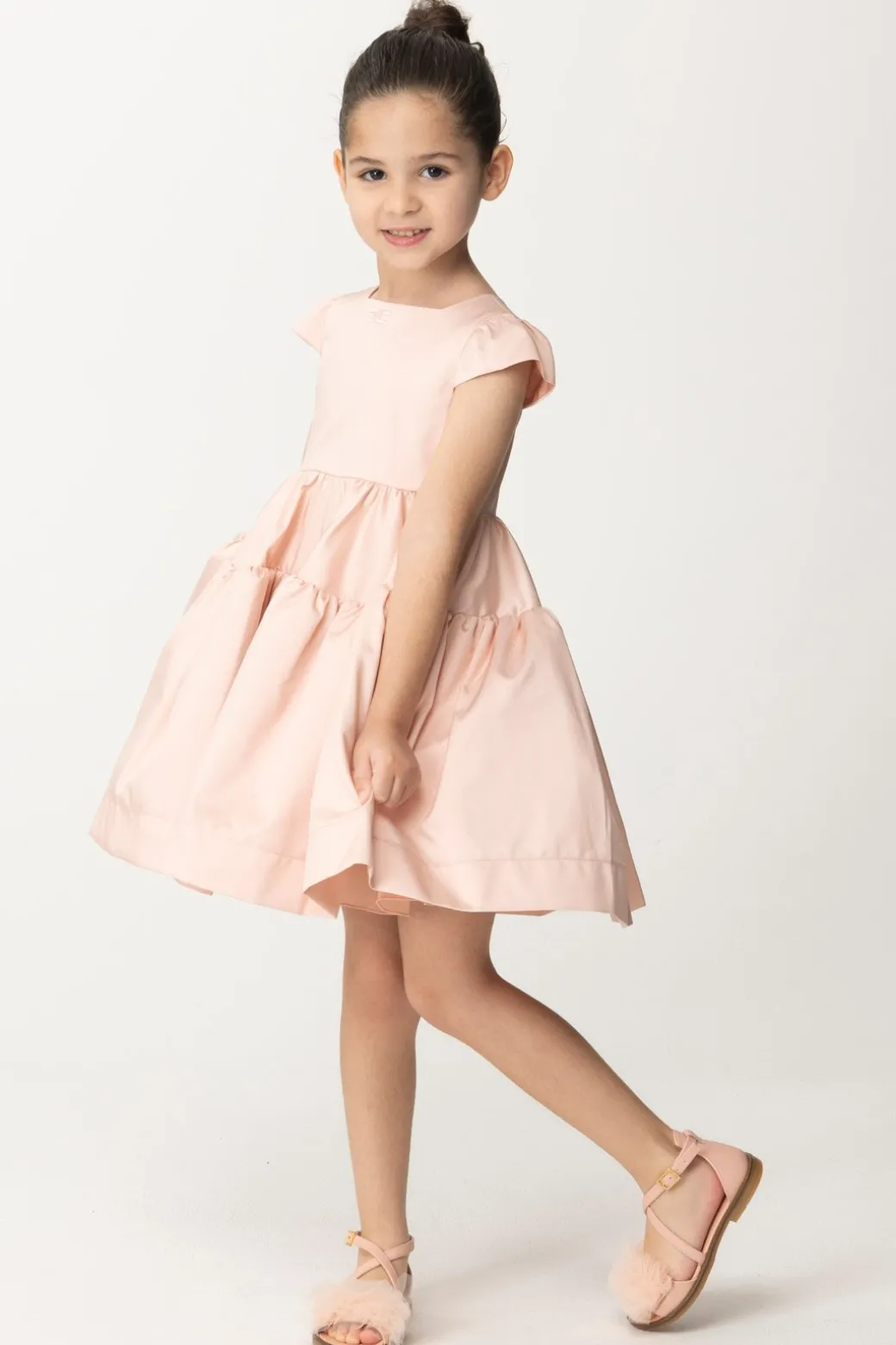 Elisabetta Franchi Bambina Abito con Gonna Ampia