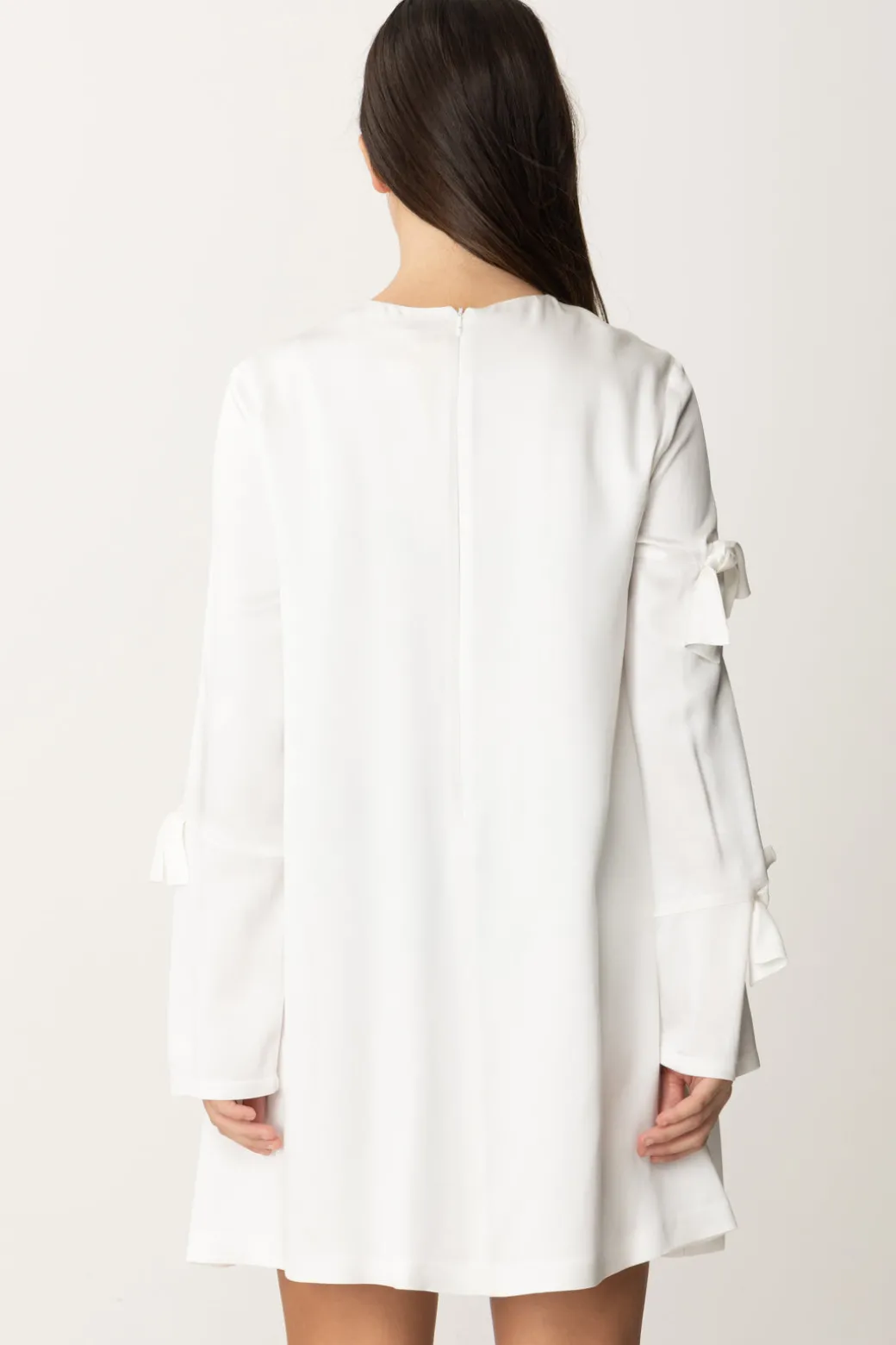 Elisabetta Franchi Bambina Abito In Crepe Satin con Fiocchi