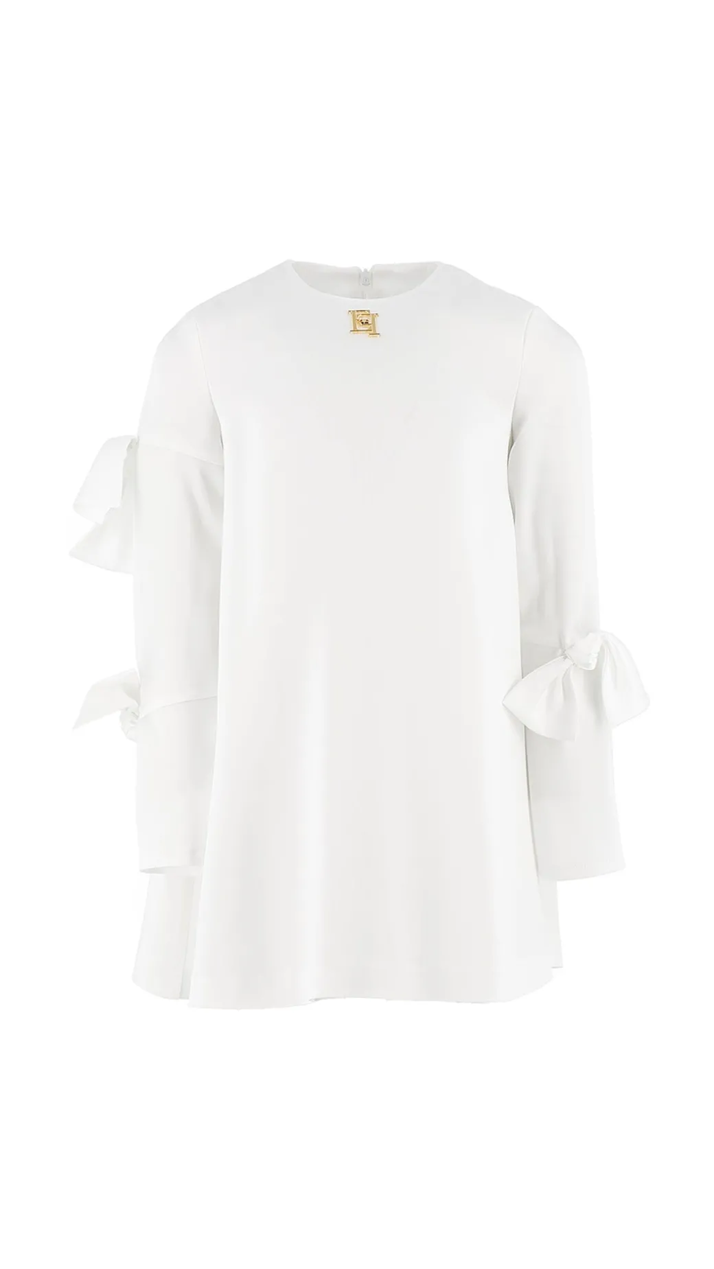 Elisabetta Franchi Bambina Abito In Crepe Satin con Fiocchi