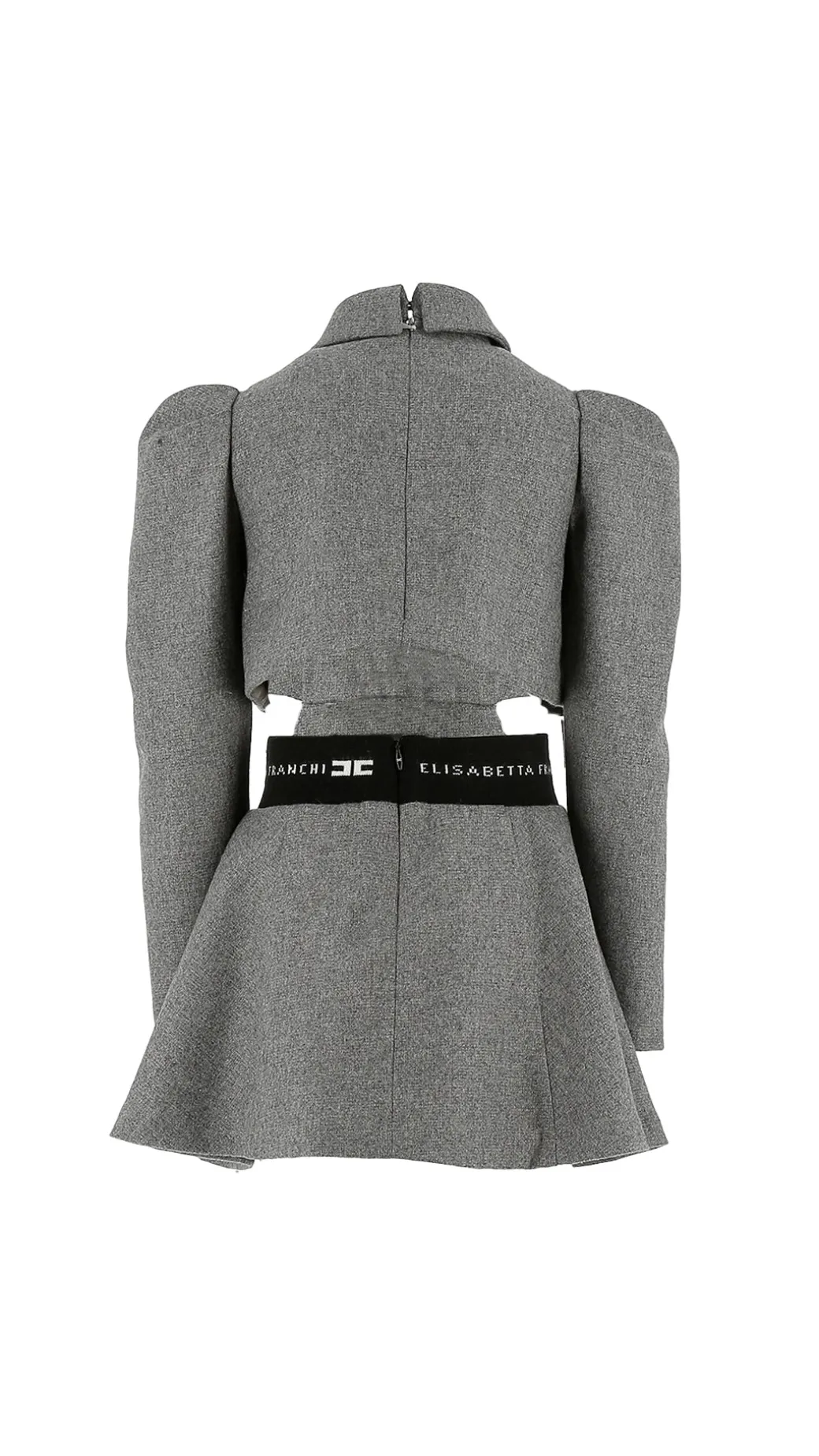 Elisabetta Franchi Bambina Abito In Lana con Cravatta e Cut-out