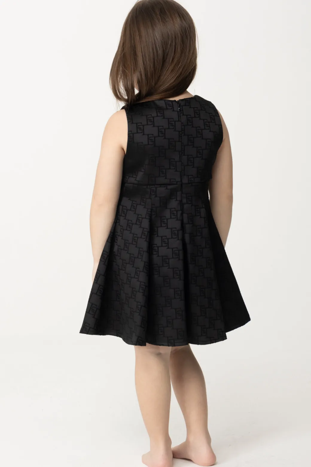 Elisabetta Franchi Bambina Abito In Raso con Loghi