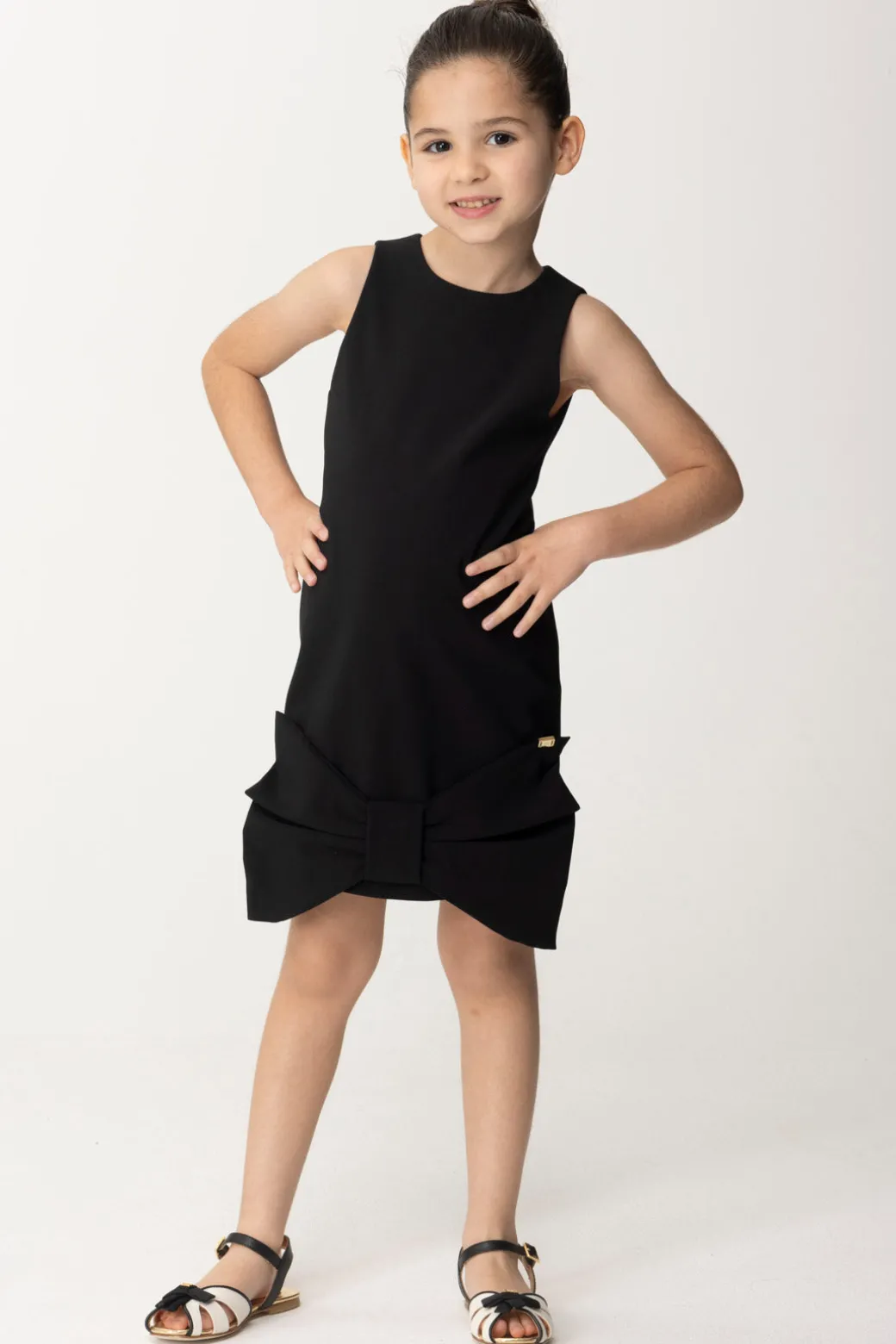 Elisabetta Franchi Bambina Abito Tubino con Maxi Fiocco
