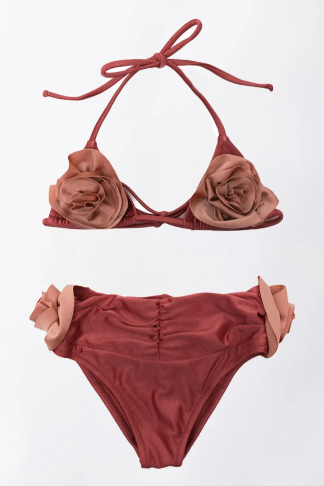 Elisabetta Franchi Bambina Bikini con Applicazione Rose