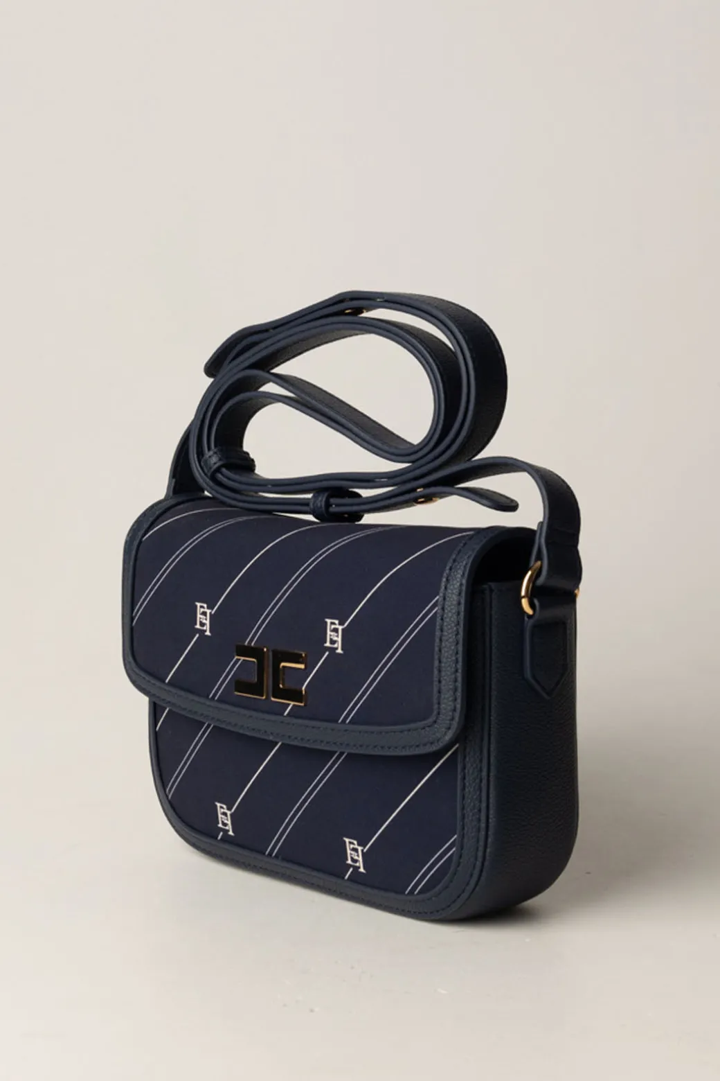 Elisabetta Franchi Bambina Borsa a Tracolla con Stampa Righe