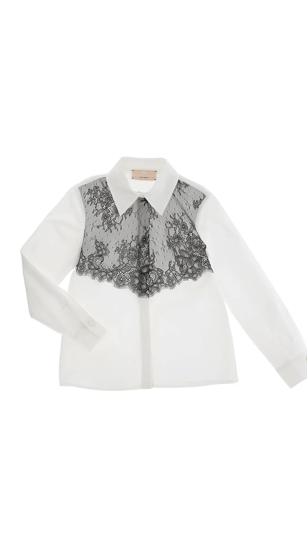 Elisabetta Franchi Bambina Camicia con Inserto Bustino In Pizzo