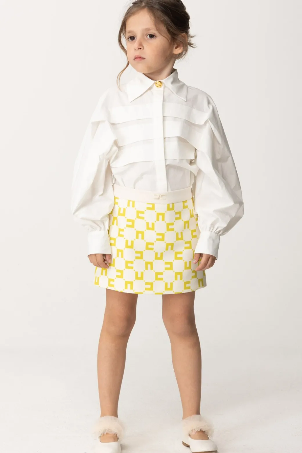 Elisabetta Franchi Bambina Camicia con Pieghe