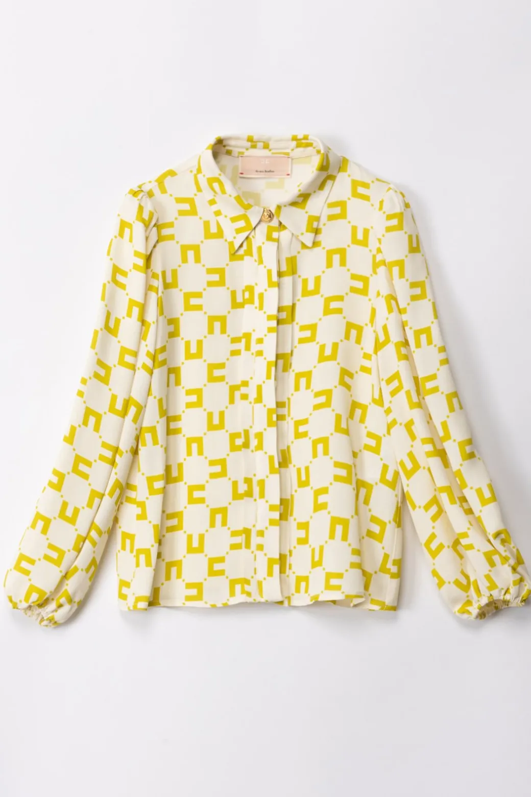 Elisabetta Franchi Bambina Camicia con Stampa Logo a Contrasto