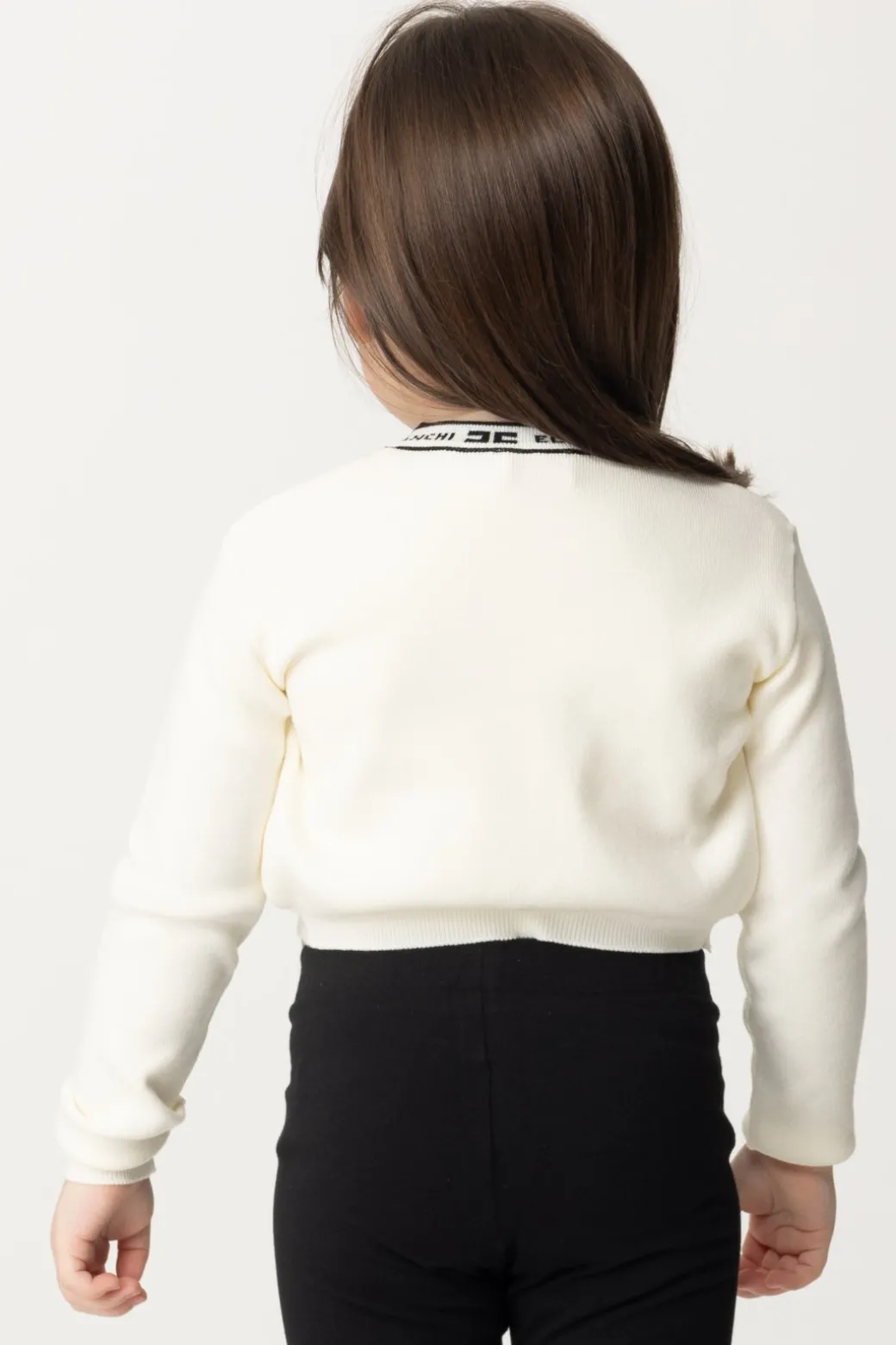 Elisabetta Franchi Bambina Cardigan con Bande Logate