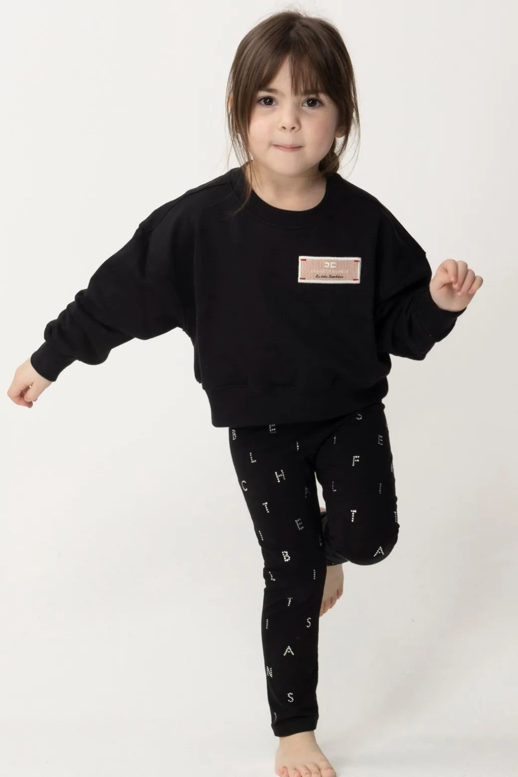 Elisabetta Franchi Bambina Felpa con Etichetta Logo