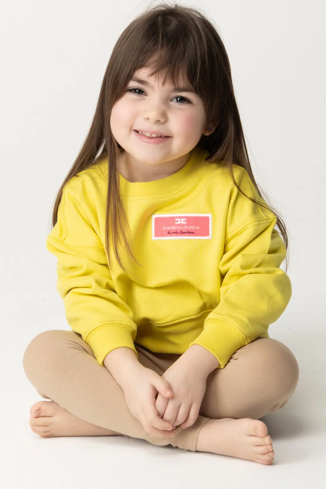 Elisabetta Franchi Bambina Felpa con Etichetta Logo
